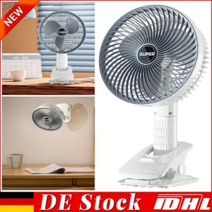 Mini Tisch Lüfter Leise Ventilator USB Fan Clip mit Akku Leise Tischventilator - Bild 1 von 17