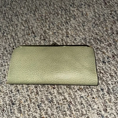Vintage Rare Beautiful Princess Gardner Wallet Leather Western Kiss Light Green  - Image 1 of 4
