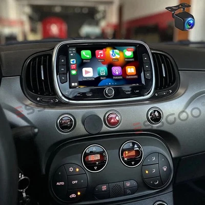 Reproductor estéreo de radio para automóvil Apple Carplay Android 14 navegación GPS para FIAT 500 2016-2019 Foto 1 de 4