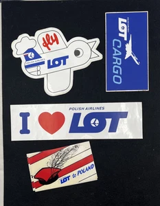 Lotto di 7 adesivi vintage Poland Airlines polacchi - Foto 1 di 9