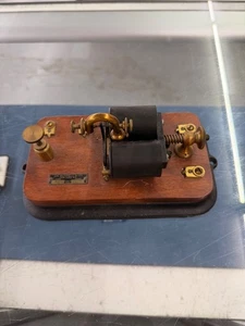 J H Bunnell Brass Telegraph Morse Code Station Relay. 150 Ohms. New York, N. Y. - Picture 1 of 7