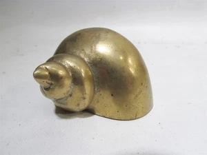 Fermacarte Hollywood Regency ottone conchiglia di mare metà secolo - Foto 1 di 5