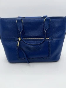 Cole Haan Umhängetasche blau Leder Top Henkeltasche - Bild 1 von 5