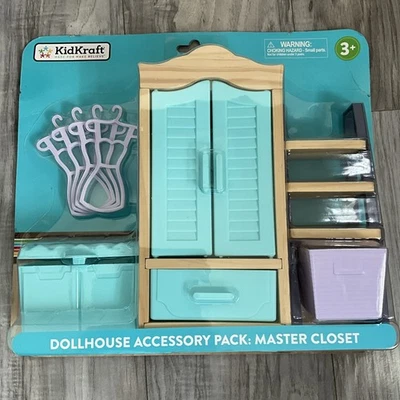 Paquete de accesorios de armario maestro para casa de muñecas KidKraft armario perchas para muebles nuevo Foto 1 de 4
