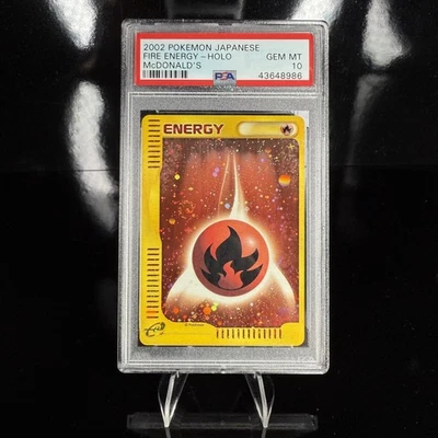 2002 Pokemon Japanese McDonalds Fire Energy Holo (PSA 10) - Image 1 of 4