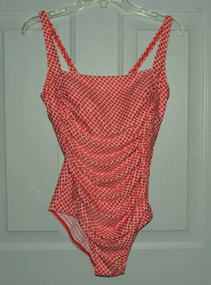 LL BEAN TANKSUIT TRAJE DE BAÑO DE UNA PIEZA CUELLO CUADRADO TALLA 14 AJUSTE 10/12 CORAL 501704 Foto 1 de 4