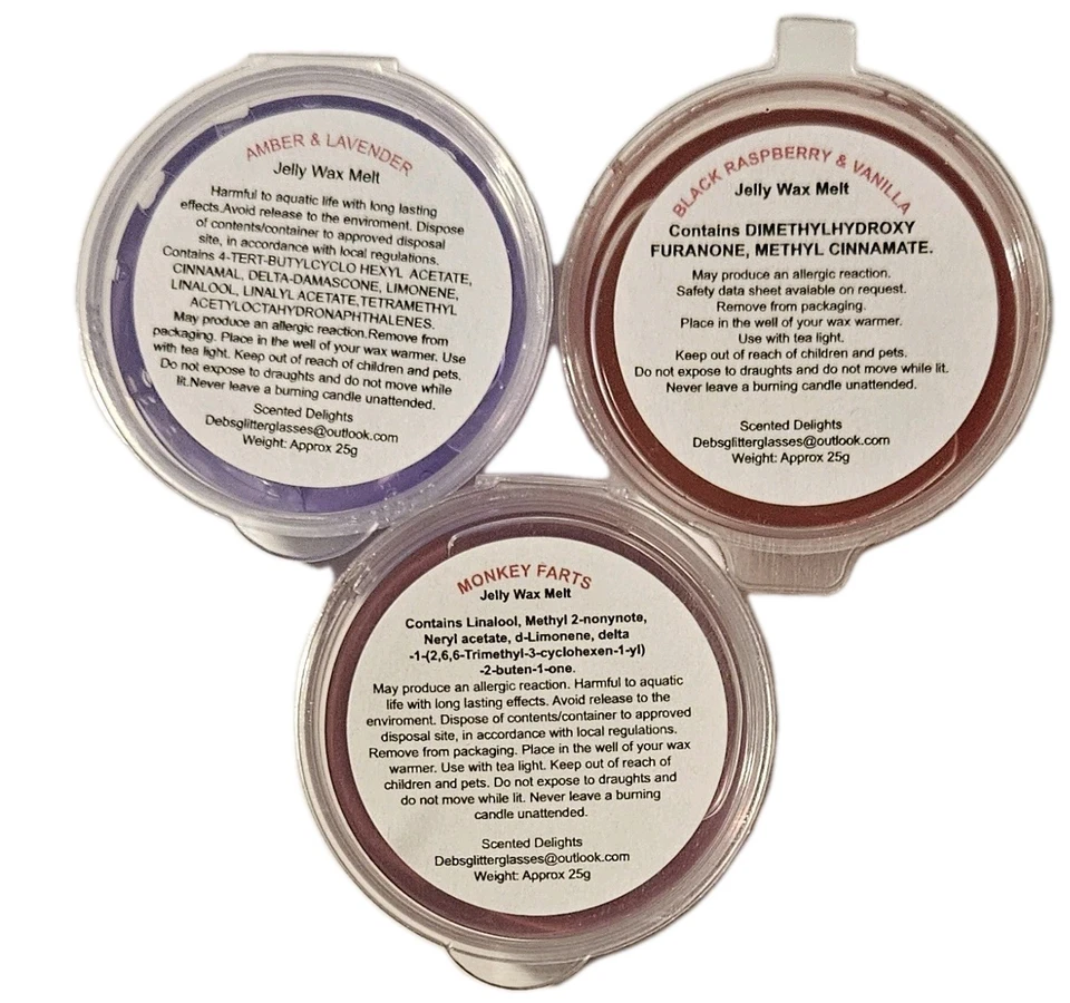 Mix of 3 - Gel Wax  - HIGHLY SCENTED - Jelly Wax Melts - Image 1 of 1