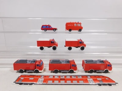 7X Wiking H0 1:87 MB Pompiere FW 607 KTW 608 621 622 Unimog U Mint #EF33-0,5 - Immagine 1 di 4