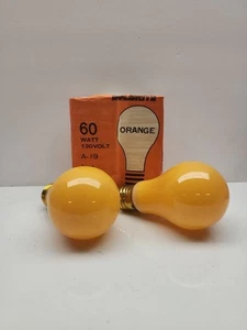 2er Pack Keramik Orange Bulbrite 25W A19 Glühbirne, 60Watt 2er Pack 👍 - Bild 1 von 1