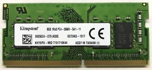 Kingston 8GB 1Rx8 PC4-2666V-SA1-11 DDR4 SDRAM KHYXPX-MID - Picture 1 of 1