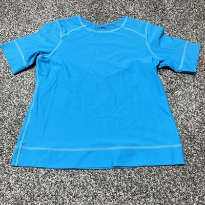Купальный топ LL Bean Rash Guard размер L 14/16 синий унисекс - Изображение 1 из 4