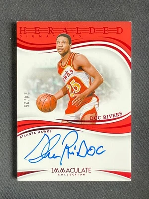 Doc Rivers 2023-24 Panini immaculate Heralded Autographs Red /25 #IHS-DOC - Image 1 of 2