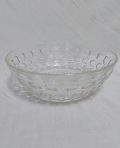 Vintage Anchor Hocking Bubble Clear Glass Small 8" Fruit Bowl Serving Dish. - Picture 1 of 8