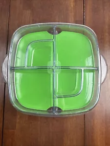 Pampered Chef Cool & Serve Tray, #2292, 12"x14" Deviled Eggs Fruit Dip Veg Green - Picture 1 of 8