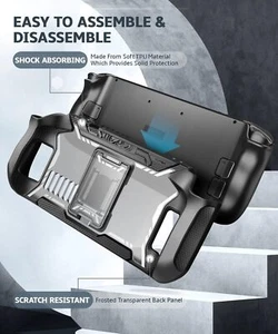 For Steam Deck OLED Grip Case 2023 Mumba Anti-Slip/Scratch Cover / Carrying Case - Picture 1 of 31
