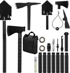 Survival Shovel Axe Kit Camping Shovel Axe Off-Roading Multitool Folding Pickaxe - Picture 1 of 6