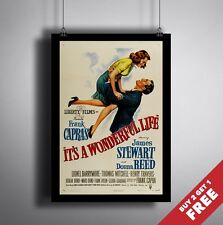 IT'S A WONDERFUL LIFE 1946 MOVIE POSTER A3 A4 * Classic Cult Movies Art Print