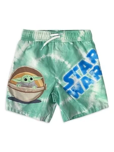 Star Wars Baby Yoda Swim Trunks Shorts Boy Size 5T - Picture 1 of 2