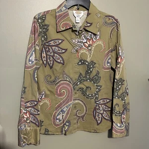 Women’s Talbots Button Up Blouse Size Medium —-4 - Picture 1 of 7