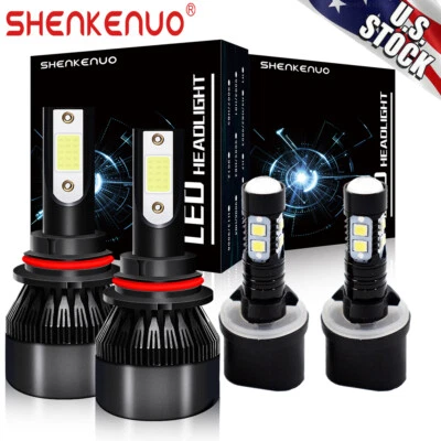 Para Para Dodge Dakota 2001-2003 2004 Combo Faros LED Hi/Lo Beam+Luz antiniebla Foto 1 de 4