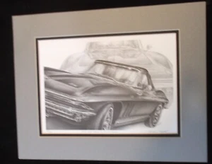 '66 Vette Limited Edition Offset Lithography by Kelli Swan 37/200 Matted - Picture 1 of 4