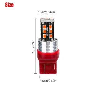 4PCS 7443 7440 LED Red Strobe Flash Blinking Brake Stop Tail Parking Light Bulbs - Picture 1 of 11