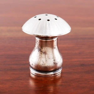 FIGURAL EGON LAURIDSEN ELA DANISH 925S & ENAMEL GUILLOCHE SALT SHAKER MUSHROOM - Picture 1 of 5
