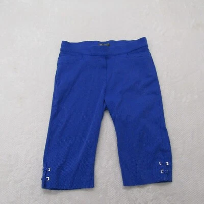 Pantalones cortos para mujer 89th & Madison talla M azul tiro medio cintura elástica Foto 1 de 4
