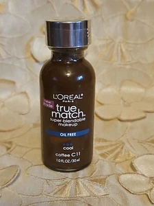 L'Oréal-Paris-True Match-Super-Blendable Liquid Foundation-Coffee C11-COOL-SEAL - Picture 1 of 3
