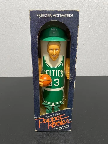 LARRY BIRD CELTICS Vintage 1989 Puppet Kooler NBA Cooler Double Size New 12.5" Cover