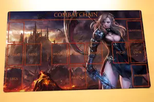 No.479# Mazo de Carne y Sangre Juego Alfombra de Juego Personalizada Fantasía Guerrera Mujer FAB Alfombra - Imagen 1 de 2