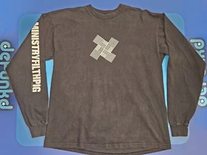 Vintage 90s MINISTRY FILTH PIG LONG SLEEVE T-Shirt L/XL - Picture 1 of 9