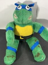 Vintage 1989 Teenage Mutant Ninja Turtle Leonardo Ace Novelty Plush Stuffed TMNT