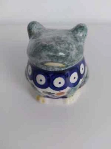 Ozdoby Ceramika Bolesławiec Frog Multi Colour - Handmade (RARE) Made In Poland - Picture 1 of 4