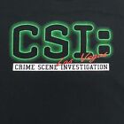 Vintage 2003 CSI Las Vegas schwarzes T-Shirt Größe Medium klassisch TV Krimi Drama
