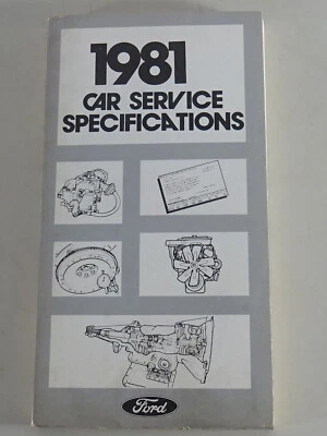 Libro De Tablas Ford Mustang / Mercury Zepyr / Lincoln Continental Etc. Mj. 1981 - Imagen 1 de 2