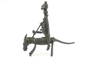 Antique Bronze African Warrior Sculpture - Picture 1 of 3