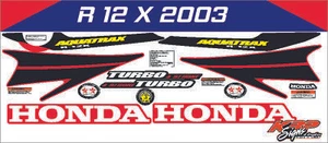 HONDA AQUATRAX R-12 X 2003 Graphics / Decal / Sticker Kit BLK & RED - Picture 1 of 1