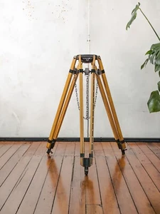 Vintage ARRI Wooden Tripod for Arriflex 35MM Cameras Rare Collectible LARGE - Picture 1 of 12