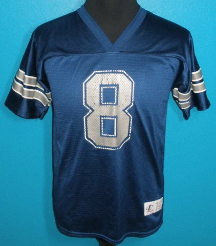 Youth Large VINTAGE Logo Athletic Dallas Cowboys #8 Troy Aikman Jersey USA MADE Cover