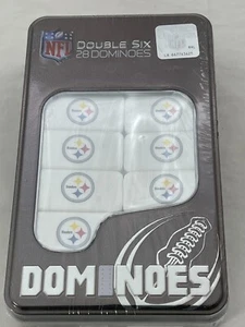 Officially Licensed NFL Pittsburgh Steelers 28 Piece Double-6 Dominoes Game - Picture 1 of 5