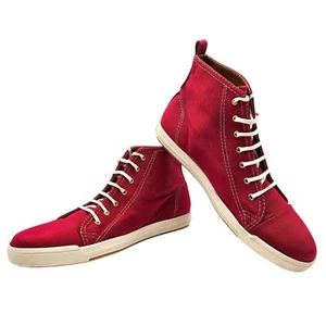 Ralph Lauren Purple Label Polo Red Canvas Sneakers, Women's 10 M - Picture 1 of 8