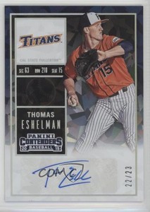 2015 Panini Contenders College Ticket Cracked Ice /23 Thomas Eshelman #22.4 Auto