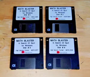 Math Blaster In Search of Spot 3.5" floppy Windows 3.1 Sound Blaster - Picture 1 of 6