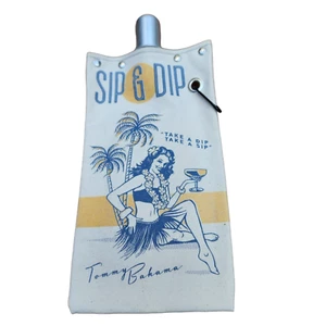 Tommy Bahama Sip and Dip Canvas Pocket Flachmann Kantine Neu ohne Etikett - Bild 1 von 3