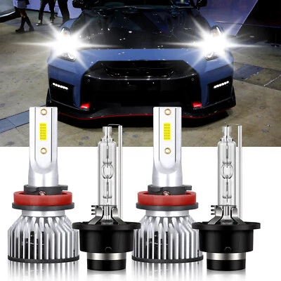H11 D2S Kit de Bombillas LED HID Faros Super Brillantes Blanco para Nissan GT-R 2009-2014 Foto 1 de 4