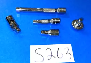 SNAP-ON TOOLS 5 PIECE 1/4 DRIVE EXTENSIONS, UNIVERSAL & SPINNER RATCHET - Picture 1 of 13
