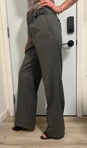 Vintage 90er Wideleg LOFT graue Damenhose Größe 6 - Bild 1 von 7