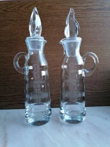 Essig u. OEL Kännchen, Glas Karaffen, Essig und Öl Spender - Bild 1 von 5
