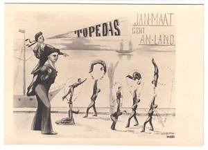 3) 2 Topedas Zirkus Artist als Matrose m.Junge bei Parodie circus RPPC  ~1950 - Bild 1 von 2